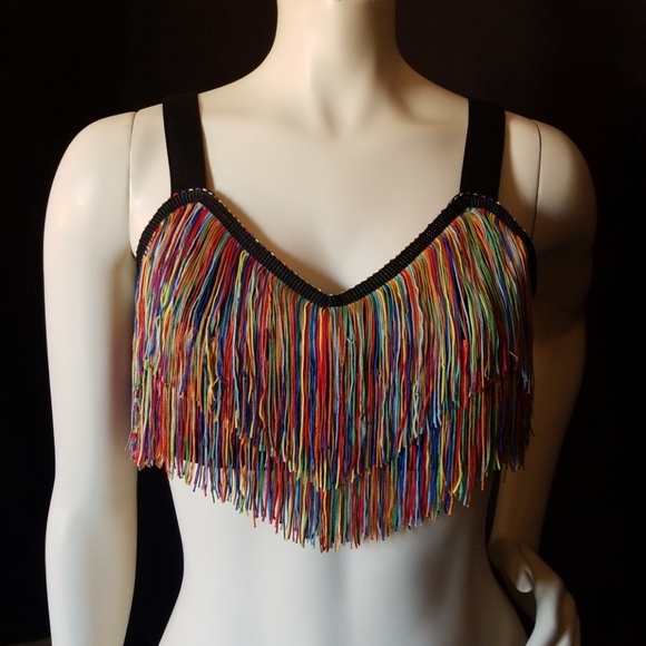 NEW ITEM.   Fun festival crop top - Picture 2 of 6